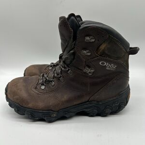 Oboz Yellowstone Premium WATERPROOF Brown Espresso Leather Hiking Boots Size 8